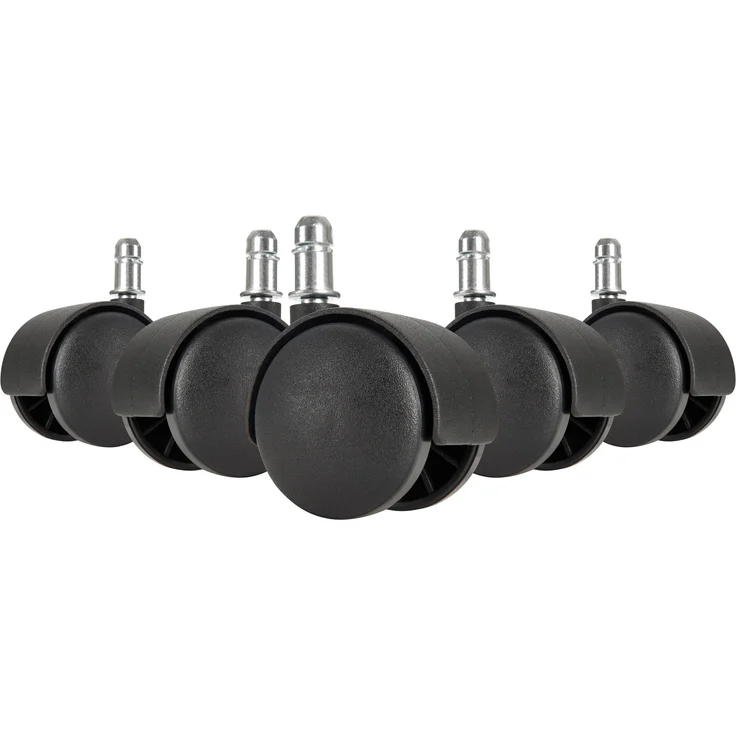 AMSTYLE 5er Set Hartbodenrollen schwarz – Bild 1