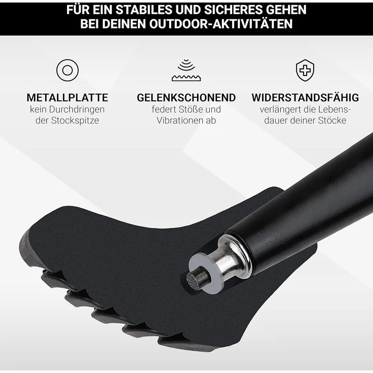 MSports® Trekking-Stöcke Nordic Walking - Trekking Pads - 12 Stück / 6 Paar – Bild 3
