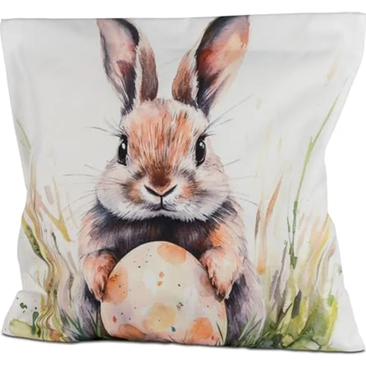 formano Dekokissen Outdoor Deko Kissen mit Füllung 45 cm Ostern Hase mit Osterei