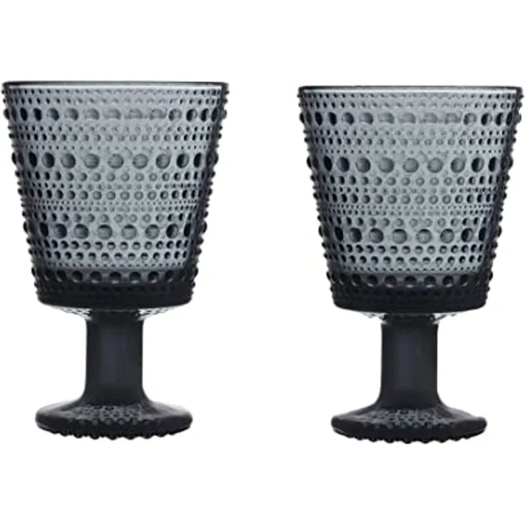 Iittala Kastehelmi Universalglas - 26cl - Dunkelgrau - 2 Stück 1057031