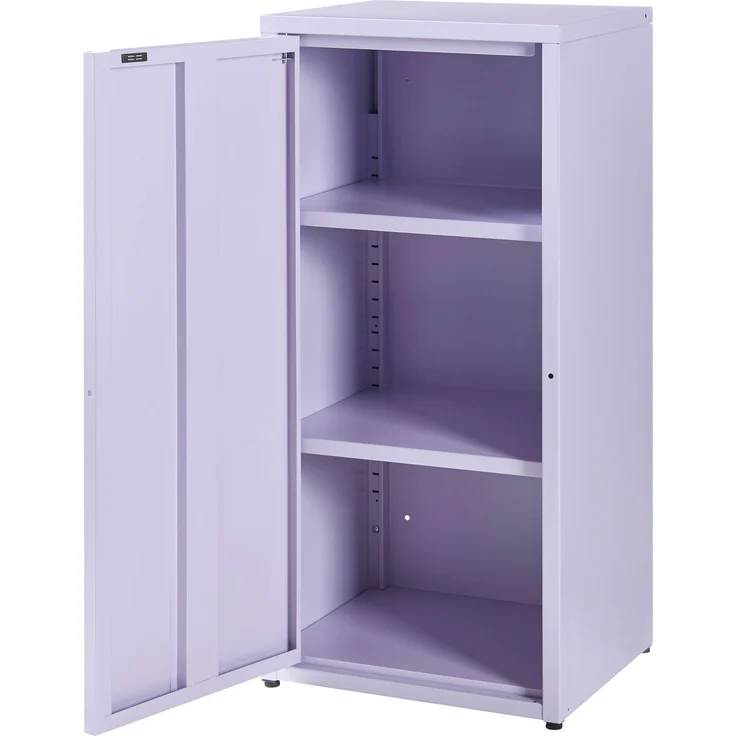 [en. casa] 'Burlöv' Metallschrank, Stahl, 88 x 40 x 35 cm, Violett – Bild 4