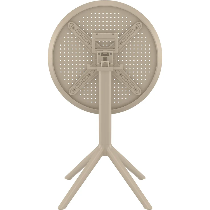 CLP Klapptisch Sky I Gartentisch, stabil und pflegeleicht für innen und außen,taupe rund – Bild 7