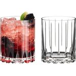 Riedel Bar Double Rocks Gläser 2er Set, Tumbler, Whiskygläser, Kristallglas, Klar, 370 ml, 6417/07