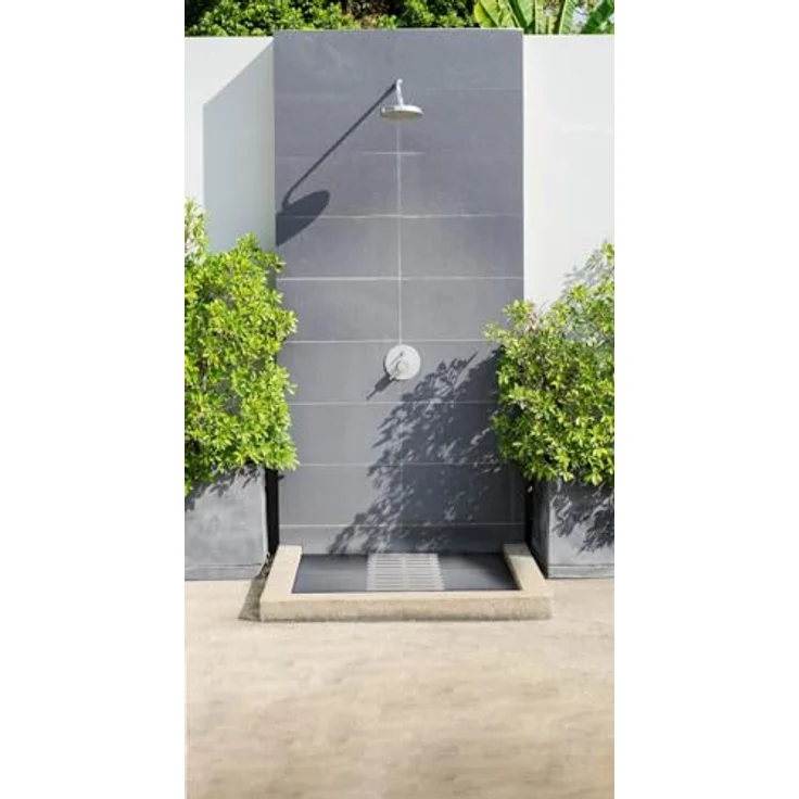 Wenko Duschmatte 'Indoor & Outdoor', rutschhemmender Kunststoff-Bodenrost in taupe, 55 x 55 cm – Bild 4