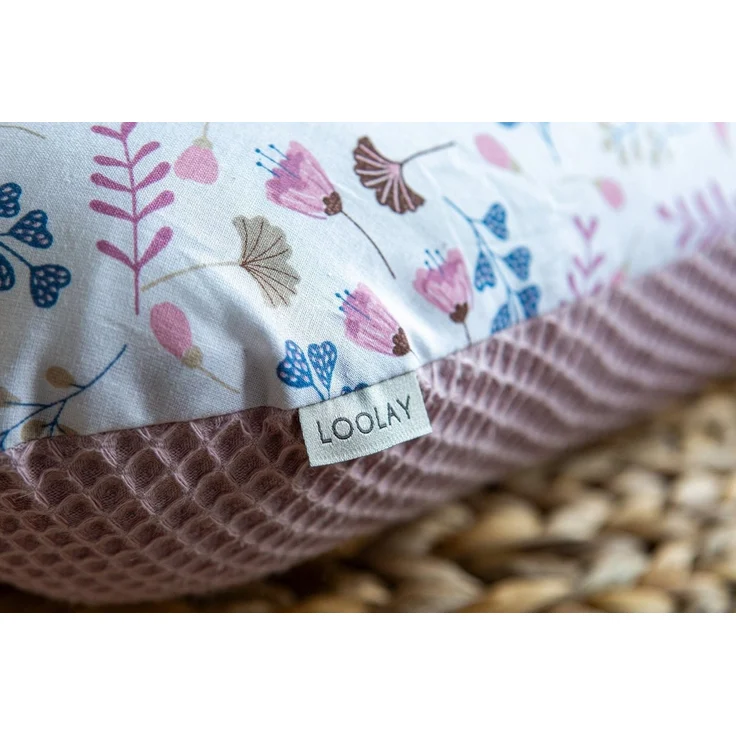 Loolay Seitenschläferkissen WAFFELPIQUE Blumen Schwangerschaftskissen Schlafen Kissen Stillkissen, M/ L oder L/ XL KISSEN + Bezug / 6 MUSTER Auswahl: Waffelstoff Waffelpique/ Türkis BLUMENWIESE Braun, Blau, Rosa, Gelb, Weiß, 170 o. 190 cm Kissen. PREMI... – Bild 2