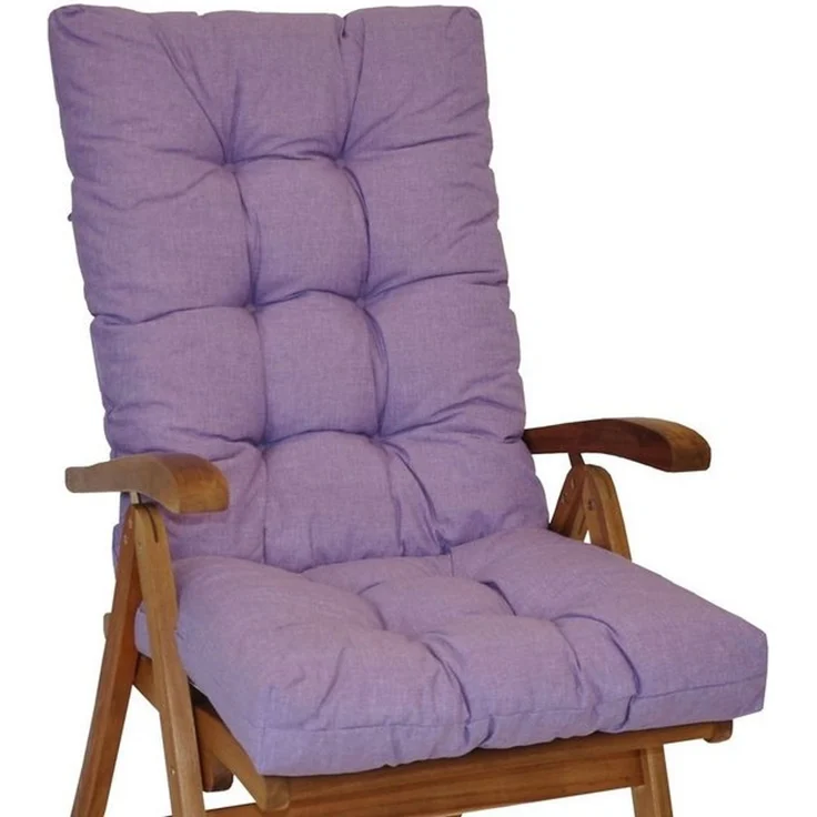 Rattani Hochlehnerauflage Hochlehner Auflage Sylva Hochlehner Auflage Gr. 120 x 50 cm violett – Bild 2