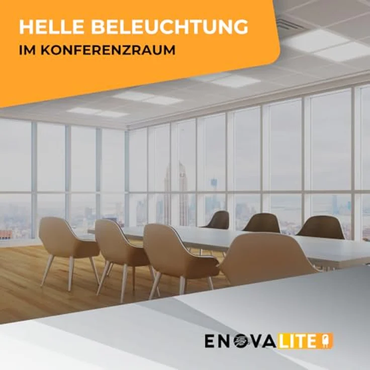 ENOVALITE LED-Panel 120x30, 36W 3600LM, warmweiß, flimmerfrei, UGR22, ultraflach mit PHILIPS Treiber – Bild 8