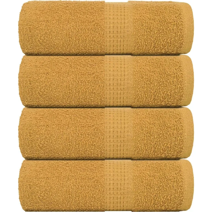 vidaXL Waschtücher FROGN 4 Stk. Gold 30x30 cm 360 g/m² 136801 – Bild 1