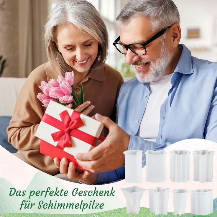 FOUORTUNATE-BEE Silikonform 8er Set Silikon Kerzenformen, geometrische Gussformen, Kerzengießformen für Stumpen- & Duftkerzen, weiß – Bild 3