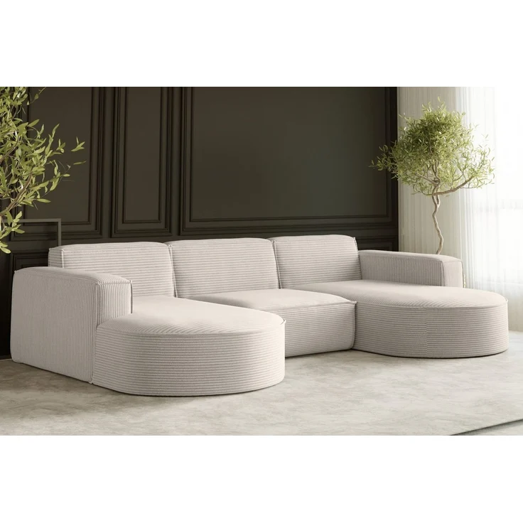 Kaiser Möbel Ecksofa Sofa U form, Couch MODENA U STUDIO stoff Verita, Poso, Quelle – Bild 1