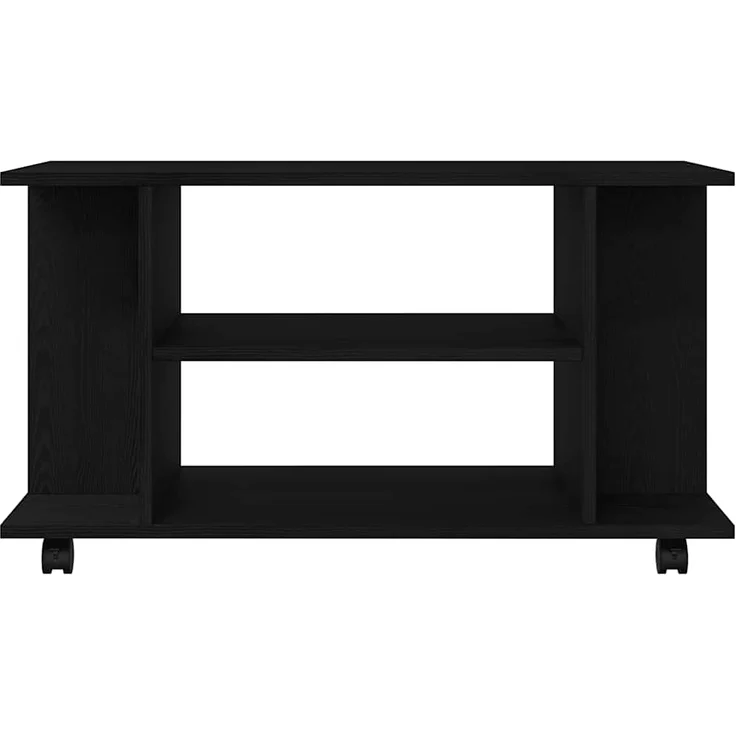 vidaXL TV-Schrank mit Rollen Schwarz Eichen-Optik 80x40x45 cm 862404 – Bild 4