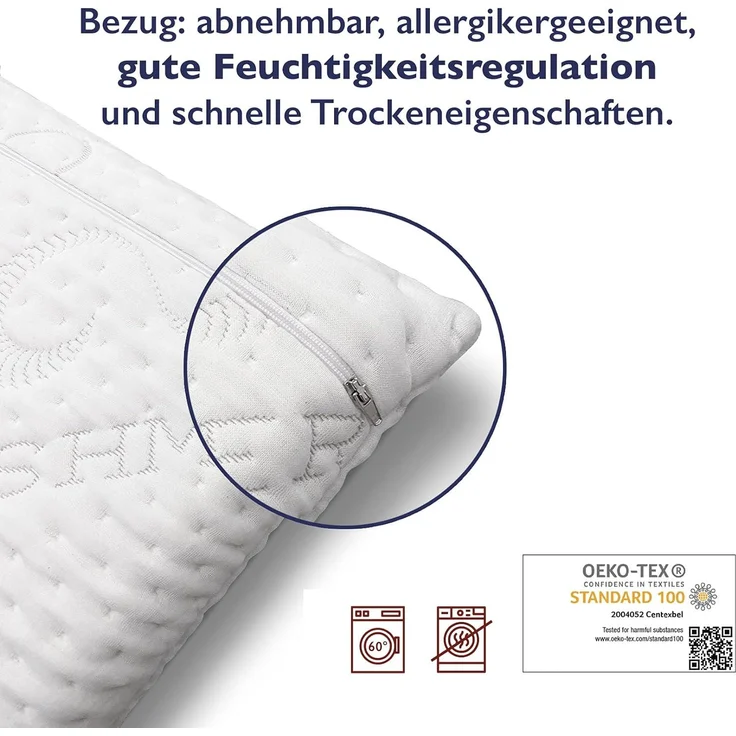 FMP Matratzen Manufaktur Kopfkissen, Cashmerebezug, 65x38 cm – Bild 3