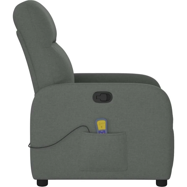 vidaXL Massage-Relaxsessel, Stoff, Dunkelgrau 4015533 – Bild 4