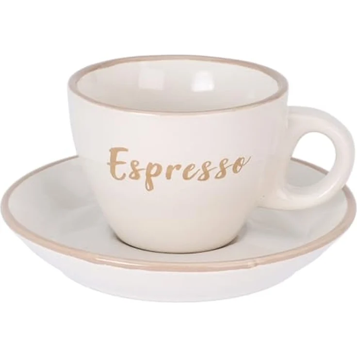 Annastore Espressotasse 4-tlg. Set Kaffeetassen mit Unterteller aus Keramik Cappuccino-Tassen, Espressotassen, Spülmaschinengeeignet – Bild 4