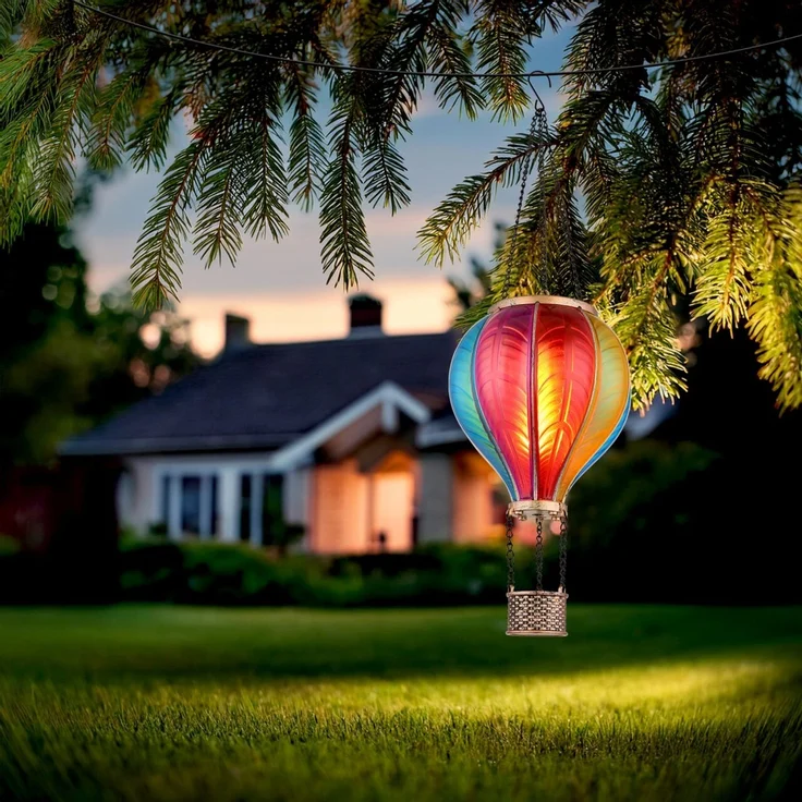 Ambia Garden 'CARDIFF' Solarleuchte, Metall multicolour, 14 cm, mit LED Flackerfunktion – Bild 2