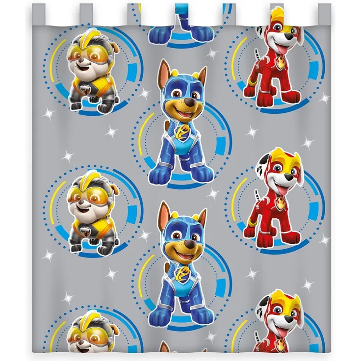 Gardine Vorhang Fertiggardine Paw Patrol Glow in the dark 140x160 cm
