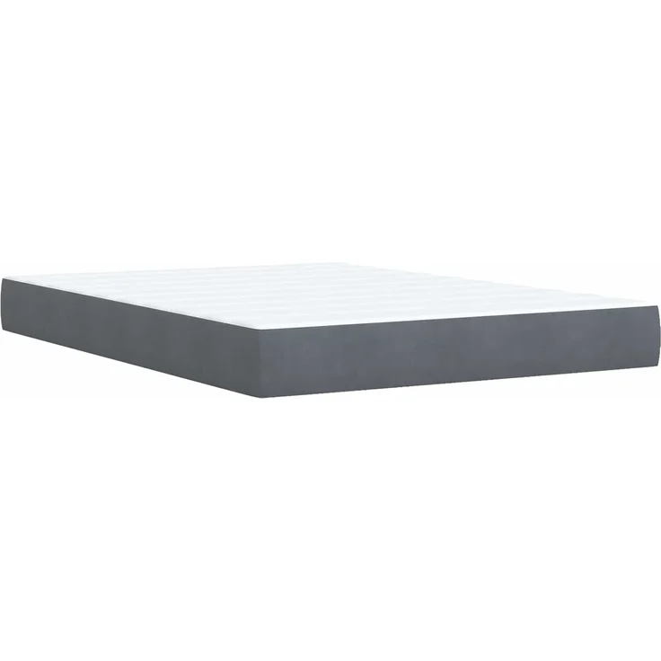vidaXL LED-Speicherbett mit Matratze Dunkelgrau 140 x 200 cm Samt 3459193 – Bild 7