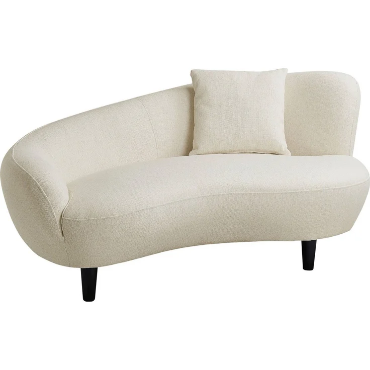 ATLANTIC home collection Chaiselongue Olivia, Nierenform-Sofa mit Zierkissen im Originalbezug – Bild 1