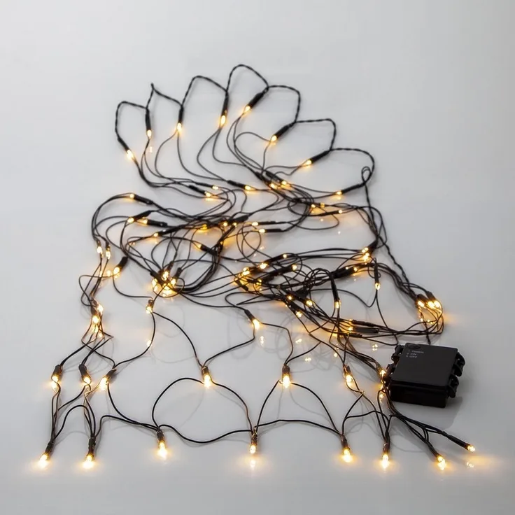Star LED-Netz 'Akku', 80 warmwhite LED 0,8x1,5m