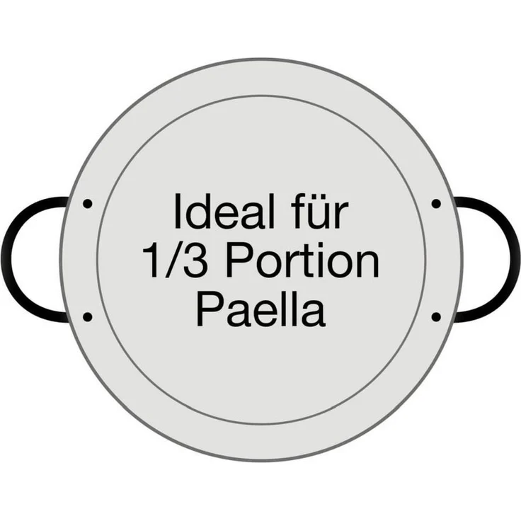 Paella-Pfanne Stahl poliert Ø 28 cm – Bild 3