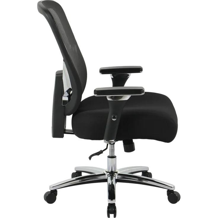 Venda 'MANFRED' Chefsessel, Stoff schwarz, 74 x 112 x 73 cm, 180 kg belastbar, mit Wippfunktion – Bild 7