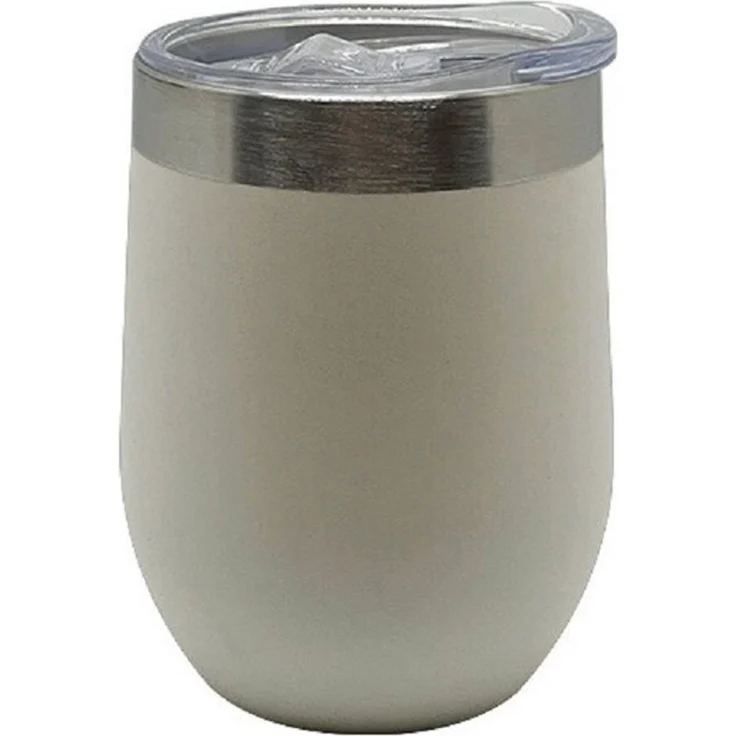 Hochwertiger Edelstahl Reisebecher 330ml: Genießen Sie Getränke unterwegs mit Stil und Langlebigkeit Beige – Bild 3