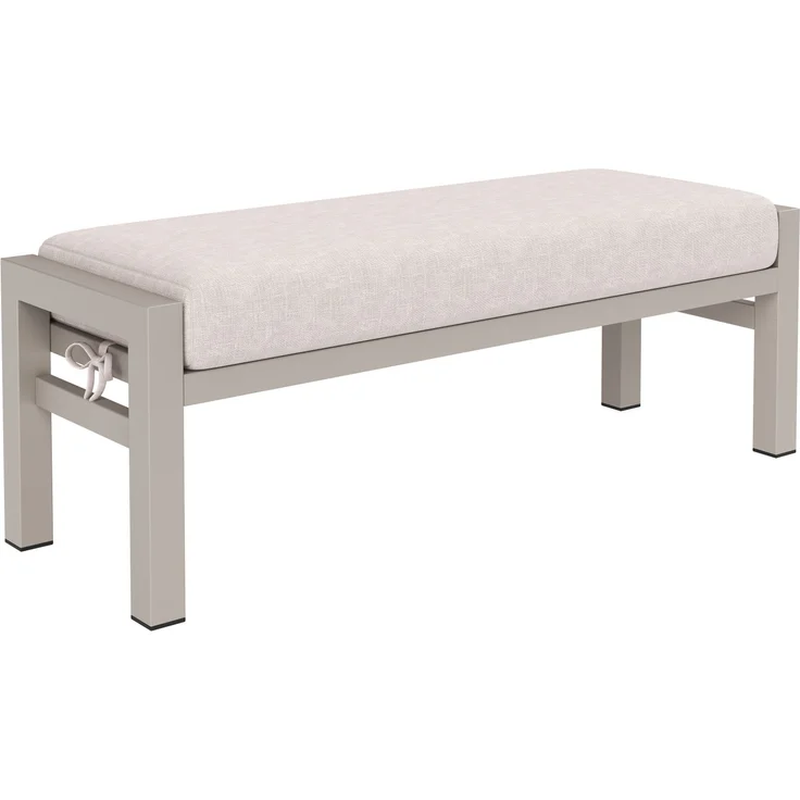Merax Gartenlounge-Set, Gartenmöbel-Set 7 Sitzer, Gartensofa Eckstellung, mit Esstische, Bänke und Sofas, Khaki – Bild 8