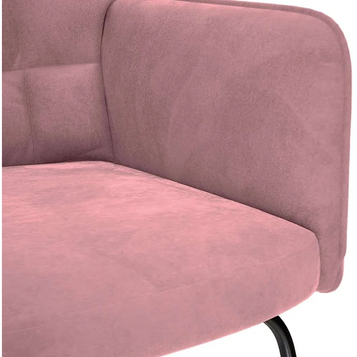 vidaXL Schaukelstuhl mit Hocker Pink Velvet 4016847 – Bild 7