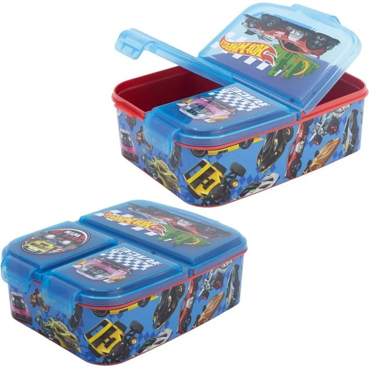 Stor Lunchbox Brotdose Hot Wheels 3 getrennte Fächer Vesper Dose – Bild 4