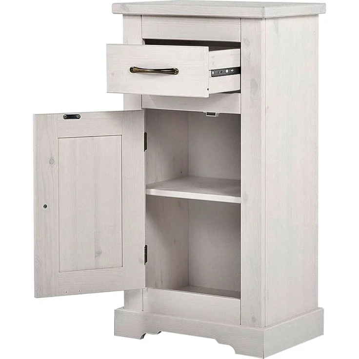 Badmöbel Set inkl. Keramik-Waschbecken 65 cm, 5-teilig LIRIA-56, Massivholz, B x H x T ca.: 185 x 200 x 43 cm – Bild 10