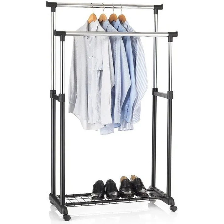 IDIMEX Garderobenständer GROSSO, Garderobenwagen Rollgarderobe Kleiderständer höhenverstellbar in 2 Far – Bild 4