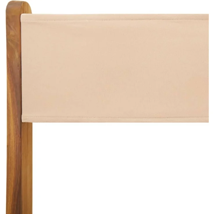 vidaXL Gartenstühle 8 Stk. Klappbar Beige Stoff und Massivholz 3214621 – Bild 8