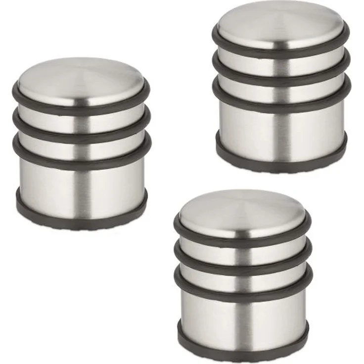 Relaxdays Edelstahl Türstopper im 3er Set – Bild 1