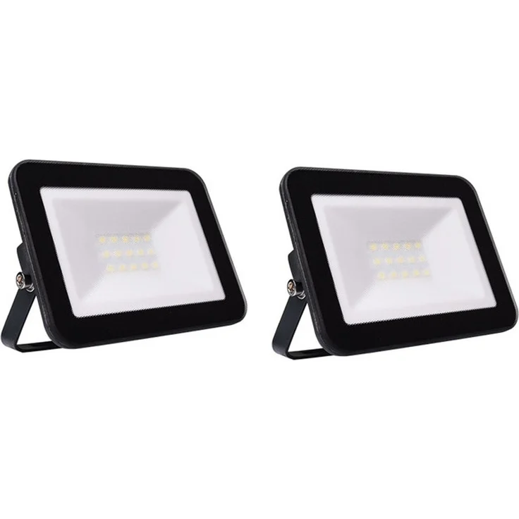 30 Watt LED Flutlichtstrahler 2er SET, 6500 Kelvin Tageslichtweiß, IP65 – Bild 1