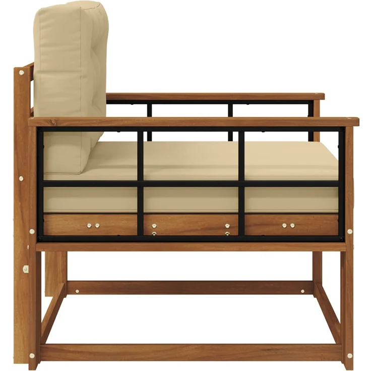 vidaXL Outdoor Mittelsofa Massivholz Akazie Natur 3436280 – Bild 3