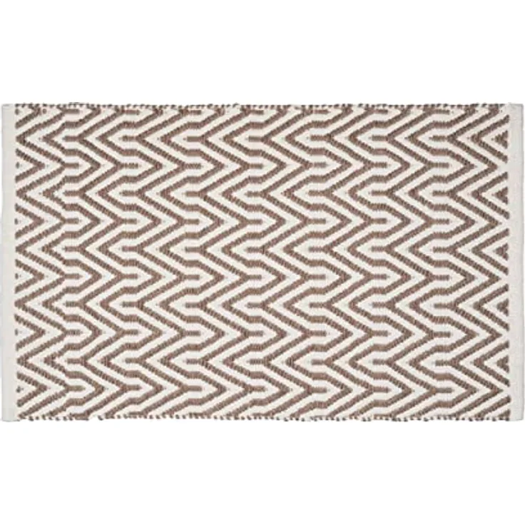 WENKO Badematte Altai, nachhaltiger Badteppich aus 100% Polyester, 50 x 80 cm, Ethno-Style in erdigen Farbtönen