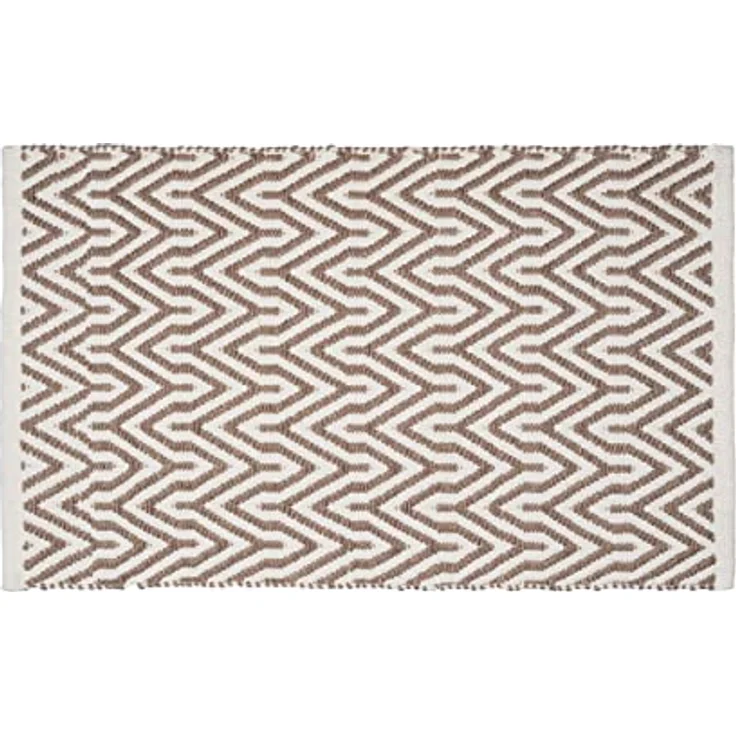 WENKO Badematte Altai, nachhaltiger Badteppich aus 100% Polyester, 50 x 80 cm, Ethno-Style in erdigen Farbtönen – Bild 1