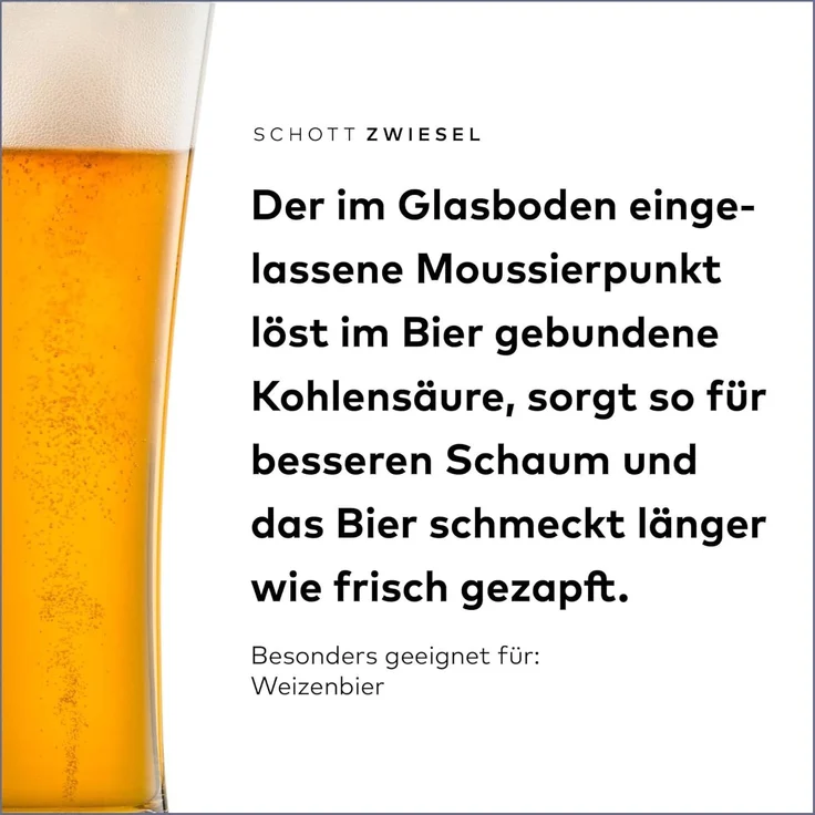 SCHOTT ZWIESEL Weizenbierglas Beer Basic 0,5 l (4er-Set), geradlinige Weizengläser für Weizenbier, spülmaschinenfeste Tritan-Kristallgläser, Made in Germany (Art.-Nr. 130007) – Bild 10