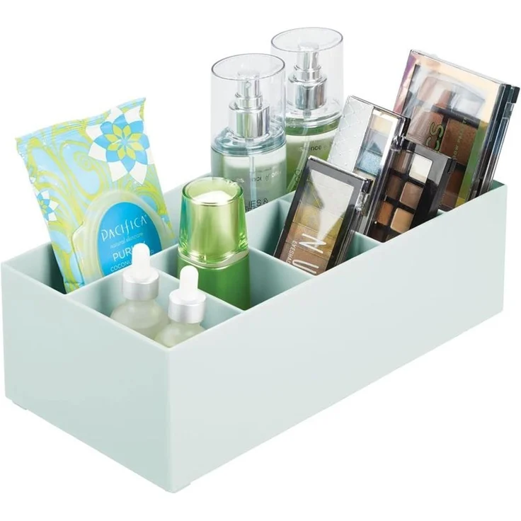 Schminkaufbewahrung Kosmetik Organizer 6 Fächer mDesign BPA frei mintgrün – Bild 8