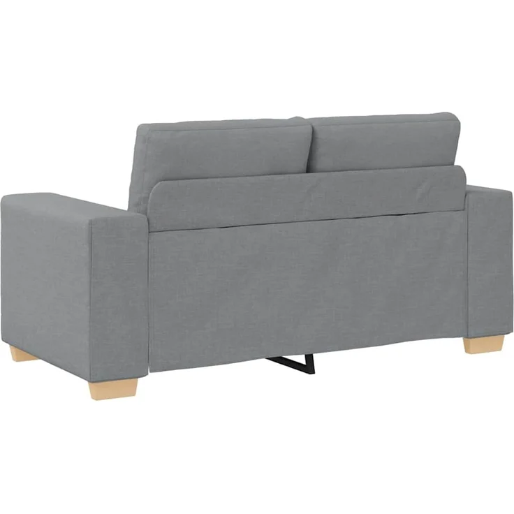 vidaXL Zweisitzer-Sofa Hellgrau 160x77x82 cm Stoff 4105068 – Bild 6