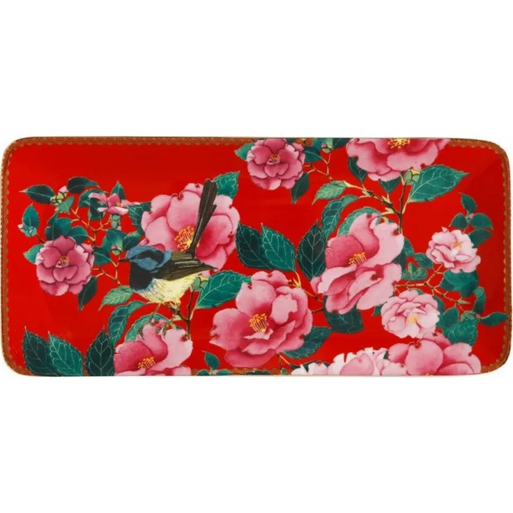 Maxwell & Williams HV0175 Platte 33 x 15,5 cm SILK ROAD Rot, Porzellan, in Geschenkbox