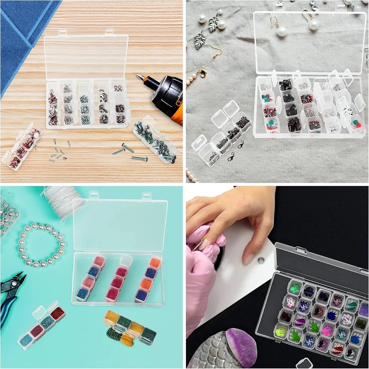 Belle Vous Schmuckständer Kunststoff Aufbewahrungsboxen für kleine Gegenstände (3er Set) (3 St) – Bild 6