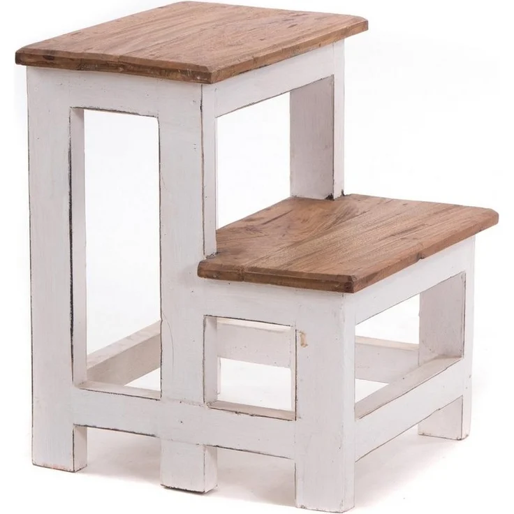 DESIGN DELIGHTS Hocker TRITTLEITER STEP, 46x37cm (HxB), Altholz, Tritthocker, Blumenleiter – Bild 2