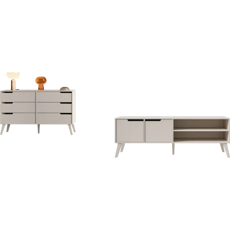 Wohnzimmer-Set Nedila II (Farbe: Cashmere) – Bild 2