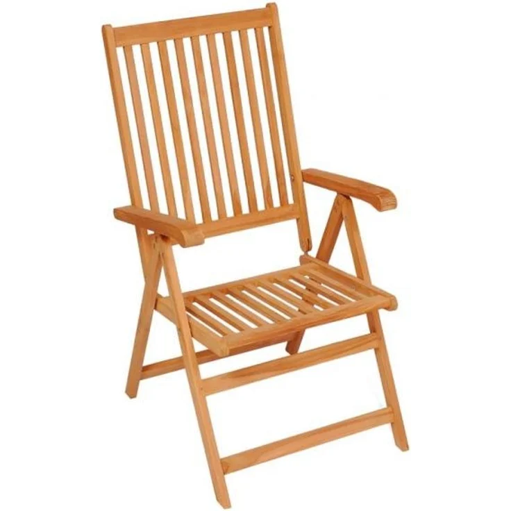 vidaXL Verstellbare Gartenstühle mit Auflagen 8 Stk. Massivholz Teak 3072554 – Bild 3