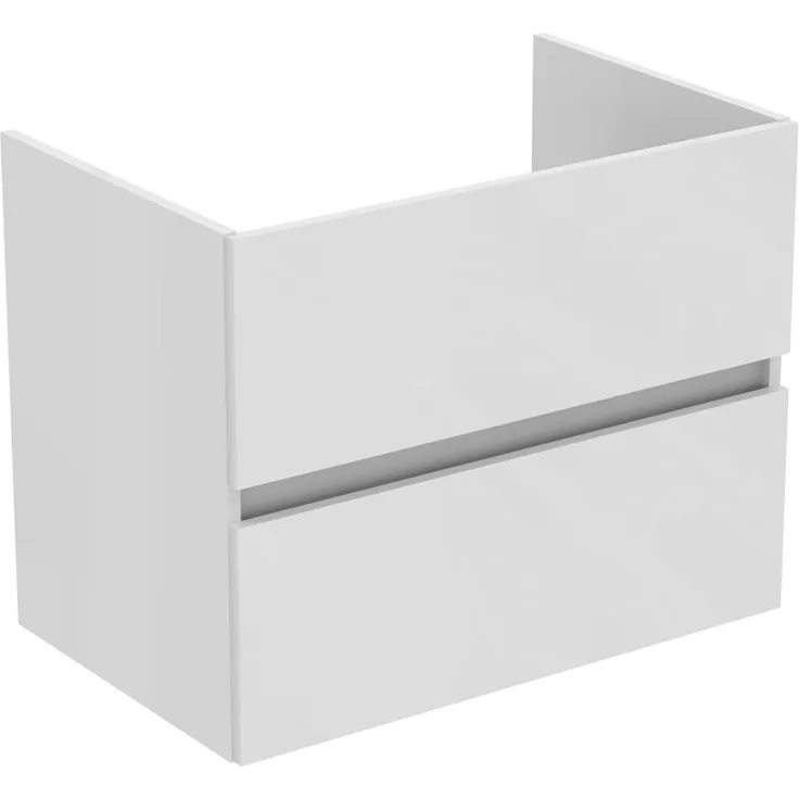 Ideal Standard Badezimmerunterschrank Eurovit+ 70 cm Waschtischunterschrank zur Wandmontage mit 2 Schubladen, R0261WG, Weiß