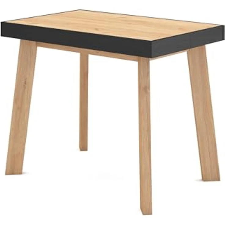 Skraut Home | Ausziehbarertisch | Multifunktionaler ausziehbarer | 180 | Für 8 Gäste | Hölzerne Beine | Moderner Stil | Eiche Schwarz – Bild 6