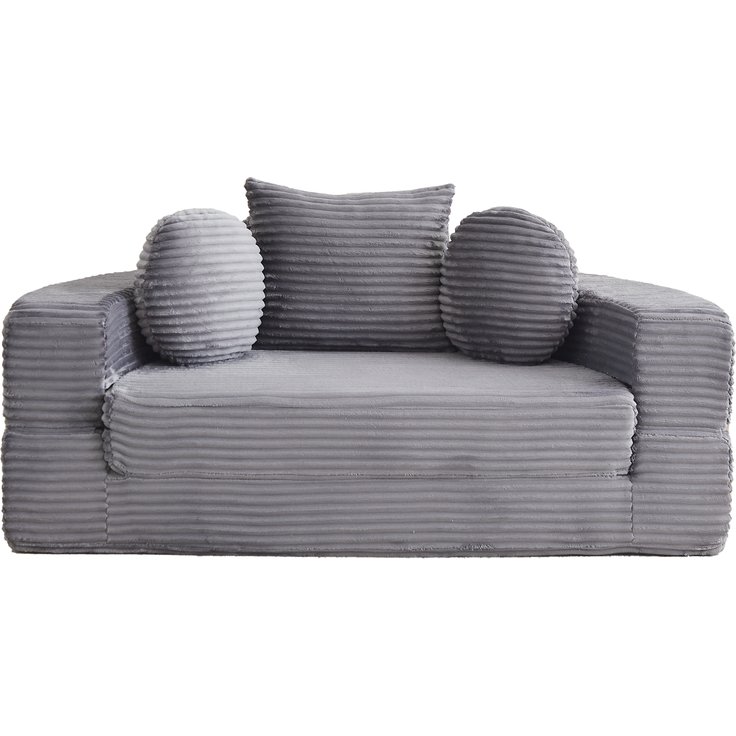 ZUBALIYA SchlafSofa mit USB - Anschluss, mit Schreibtisch, mit Cordbezug, mit Schaumstoffpolsterung, für Wohnzimmer und Apartments – Bild 3