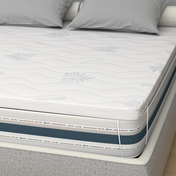 Topper aus Memory Foam 140x190 - Höhe 5 cm, Abziehba, Aloe Vera, Medizinprodukt