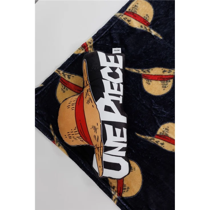 One Piece Kuschelset mit Kissen und Decke 100 × 140 cm für Schlafzimmer und Sofa – Bild 4